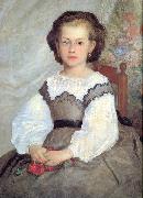 Pierre-Auguste Renoir Mademoiselle Romaine Lancaux oil painting